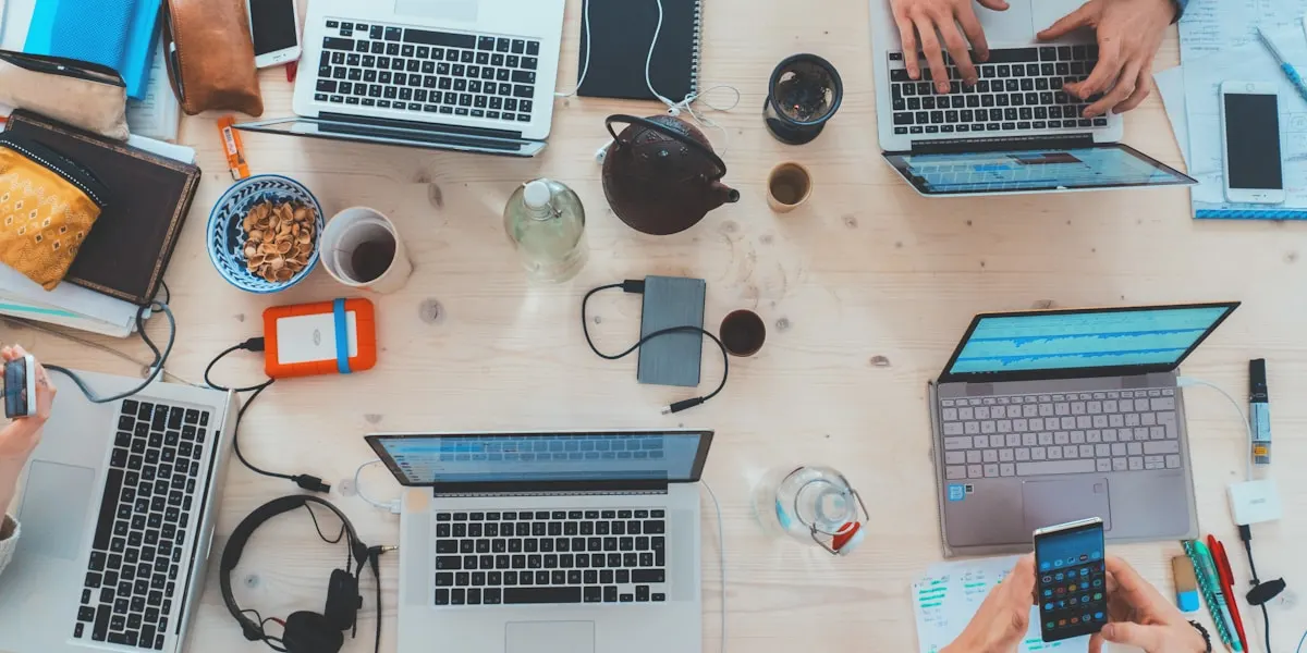 Technology team workspace